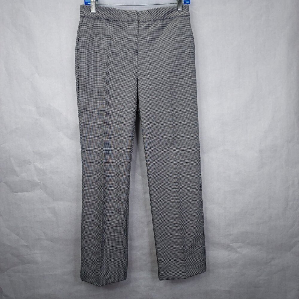 Joie Trouser Pants Womens 4 Hounds Tooth Plaid Straight Leg Office Career Preppy